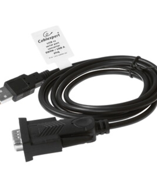 Конвертер USB->SERIAL Cablexpert UAS-DB9M-02 AM/DB9M, 1,5 м, PL2303TA, WinXP-Win8, черный, пакет