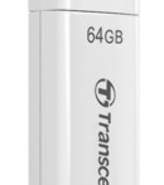 Флешка USB Transcend JetFlash 370 (TS64GJF370), 64Gb, USB 2.0, R/W 25/10, белый