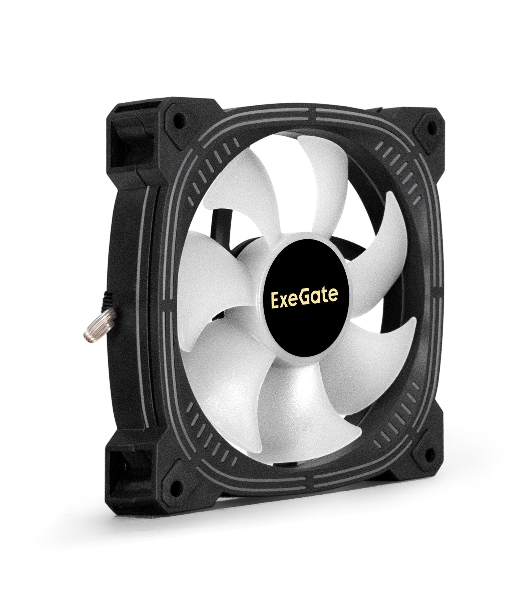 Вентилятор для корпуса ExeGate EX12025H3P4PSU-PWM.ARGb черный, 120 мм, 1800 об/мин, 26 дБ, 4 pin