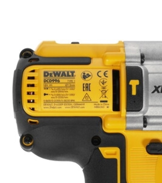 Дрель-шуруповерт DeWalt DCD996NT, 18 В, 0 Ач, 95 Нм, бесщеточный, ударный