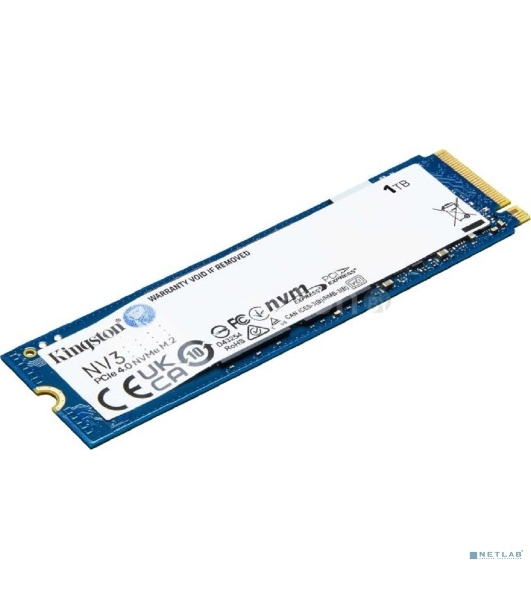 Накопитель SSD Kingston NV3, 1Tb, M.2 2280, NVMe, PCIe 4.0, R/W 6000/4000