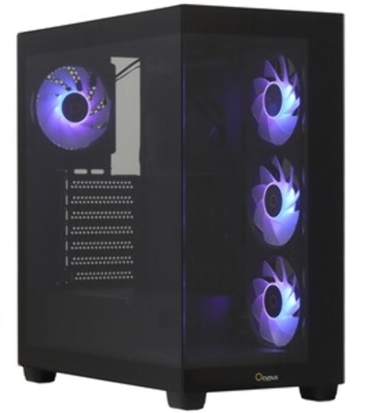 Компьютерный корпус Ocypus Gaммa C72 BK ARGB ATX/win/black/4 ARGB fans/no PSU/Tempered Glass