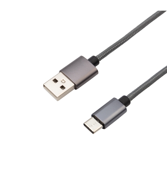 Кабель USB-Type-C Rexant 3A/nylon/grafit/1м