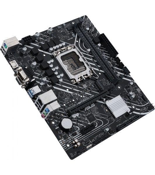 Материнская плата ASUS PRIME H610M-D D4, LGA 1700, Intel H610, 2xDDR4, 4xSATA, 1xM.2, 1xPCIe 4.0 x16, 1xPCI, 1xHDMI, 1xVGA, 1x 1Gb LAN, 2xUSB-A 2.0, 2xUSB-A 3.2 Gen 1, 3x3.5 мм, 7.1, mATX