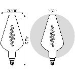 Лампа cветодиодная LED Filament Vase E27 8.5W Gray 165lm 1800K 1/2 180802005 Gauss, фото 1