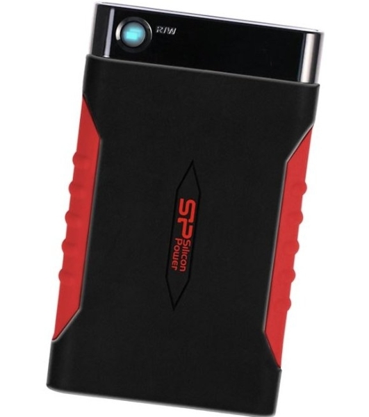 Внешний HDD 2.5' Silicon Power Armor A15, 2TB, USB 3.2 Gen 1 Type-A, 5400 rpm, черно-красный