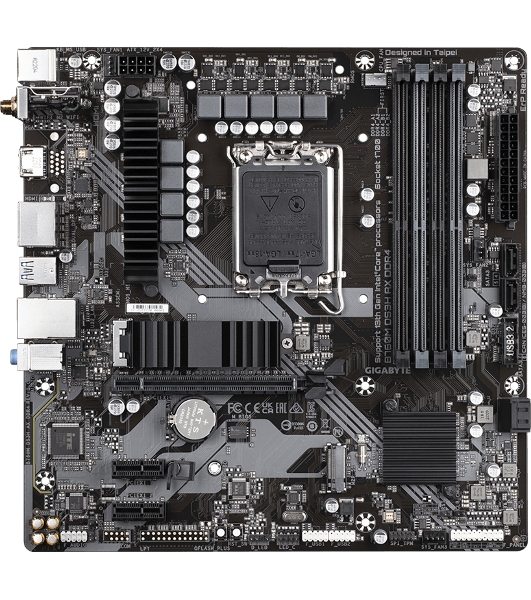 Материнская плата Gigabyte B760M DS3H AX DDR4 (V1.2/V1.3), LGA 1700, Intel B760, 4xDDR4, 4xSATA, 2xM.2, 1xPCI-E 4.0 x16, 2xPCI-E 4.0 x1, 1xHDMI, 2xDP, 1x 2.5Gb LAN, 3xUSB 3.2 Gen 1, 2xUSB 2.0, 3x3.5 мм, 7.1, Micro-ATX