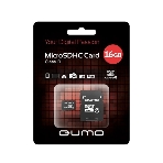 Флеш карта QUMO MicroSDHC 16Gb Сlass 10, адаптер в комплекте SD, черно-красная картонная упаковка, фото3