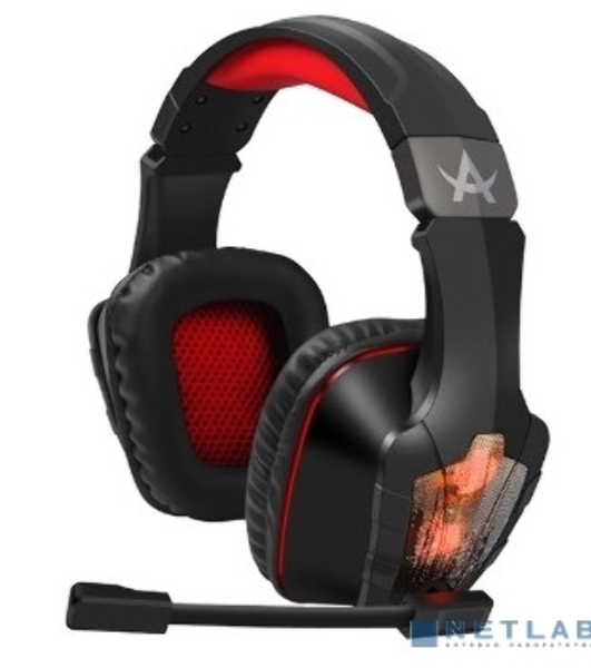 Гарнитура QUMO Arsenal чёрный, проводная, USB, подсветка