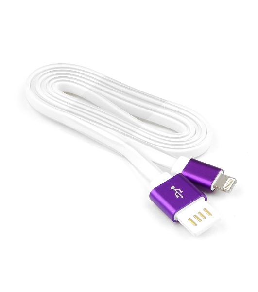 Кабель Gembird USB 2.0 Cablexpert AM/Lightning 8P, 1м, силиконовый шнур, разъемы фиолетовый металлик, пакет