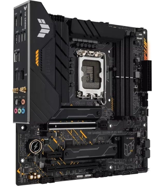 Материнская плата ASUS TUF GAMING B660M-PLUS WIFI, LGA 1700, Intel B660, 4xDDR5, 4xSATA, 2xM.2, 1xPCIe 5.0 x16, 1xPCIe 3.0 x4, 1xPCIe x1, 1xDP, 1xHDMI, 1x 2.5Gb LAN, 4xUSB-A 3.2 Gen 2, 1xUSB-A 3.2 Gen 1, 2xUSB 2.0, 1xUSB-C 3.2 Gen 2x2, 5x3.5 мм, 7.1, mATX