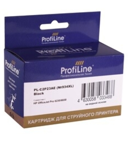 Картридж струйный ProfiLine PL-C2P23AE (№934XL) для принтеров HP OfficeJet Pro 6230/6830 с чернилами на водной основе Black