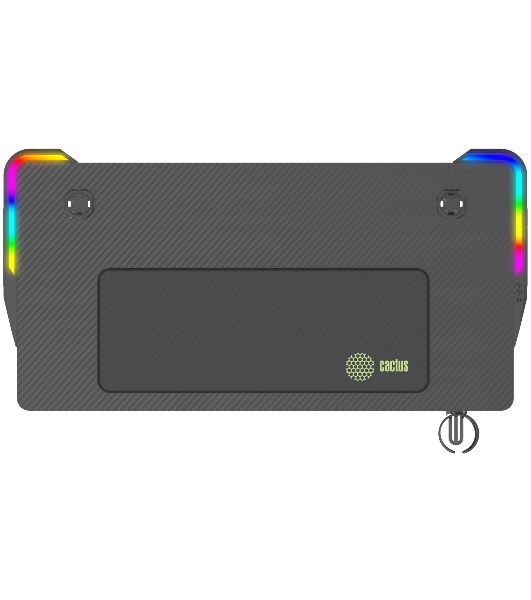 Стол игровой Cactus CS-GTZ-BK-RGb столешница ДСП, черный каркас черный