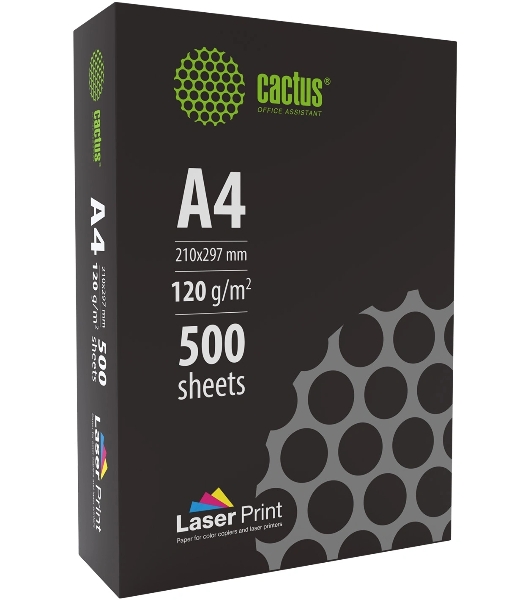 Бумага Cactus CS-LPA4120500 A4/120г/м2/500л./белый для лазерной печати