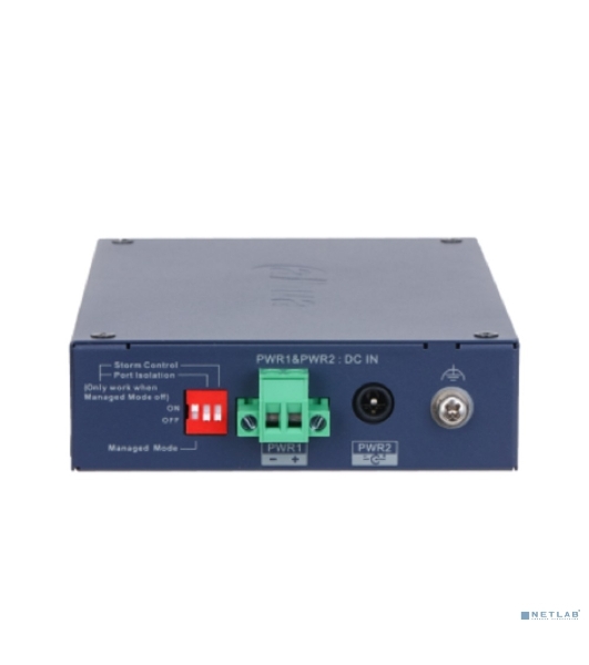 Коммутатор 6-портовый управляемый DAHUA DH-CHS4106-4ET 4 RJ45 10/100 Мбит/с, 1 RJ45 10/100/1000 Мбит/с (uplink), 1 SFP 1000 Мбит/с (uplink IP30, IK06; DIN-рейку
