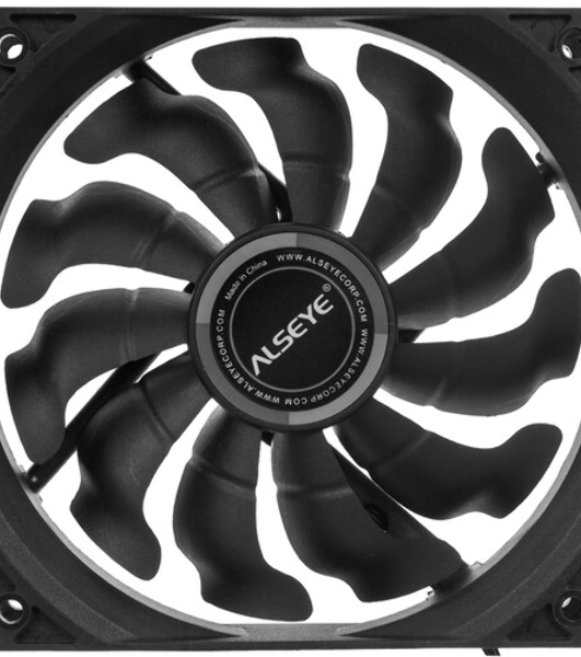 Вентилятор для корпуса Alseye S120-F черный, 120 мм, 1700 об/мин, 33.8 дБ, 4 pin