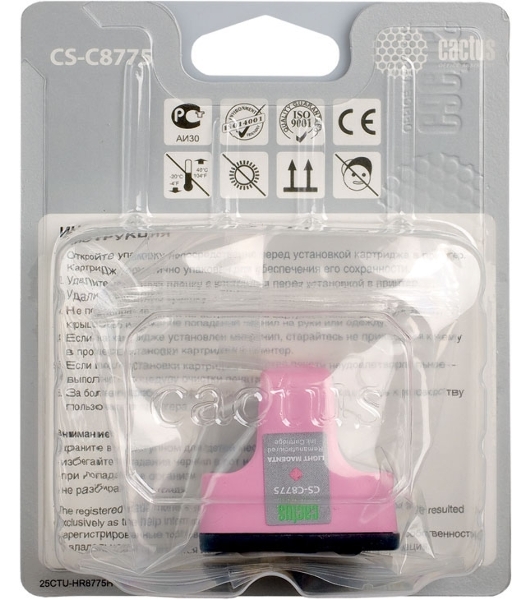 Картридж струйный Cactus CS-C8775 №177 светло-пурпурный (11.4 мл) для HP PS 3213/3313/8253/C5183/C6183/C6283/C7183/C7283/C8183/D7163/D7263/D7363/D7463
