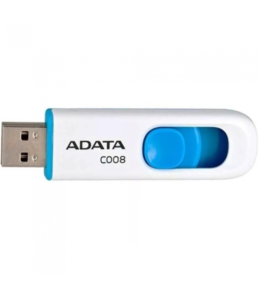 Флешка USB ADATA C008 (AC008-32G-RWE), 32Gb, USB 2.0, R/W 15/5, белый/синий