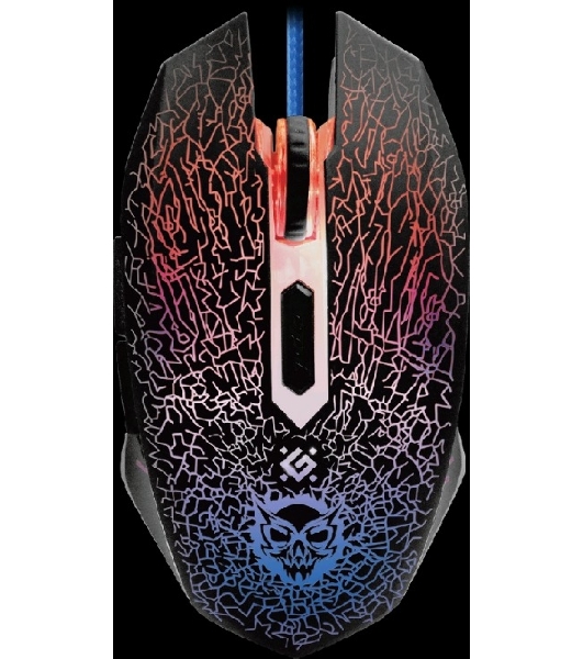 Мышь проводная Defender Shock GM-110L черный, 3200 dpi, USB, кнопки - 6