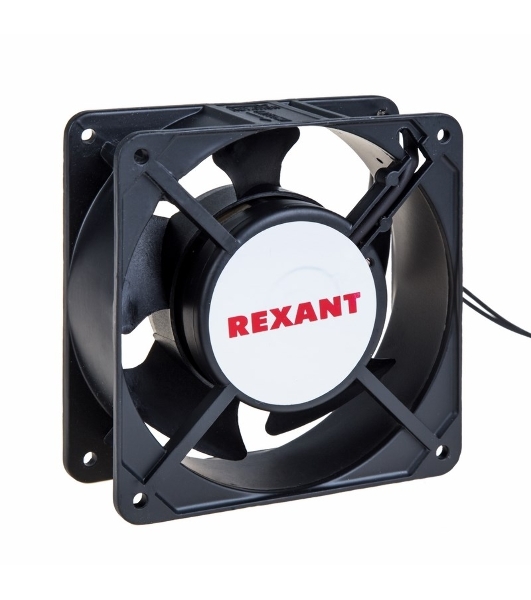 Вентилятор для корпуса Rexant RХ 12038HSL 220VAC черный, 120 мм, 2700 об/мин, 45 дБ, 2 pin