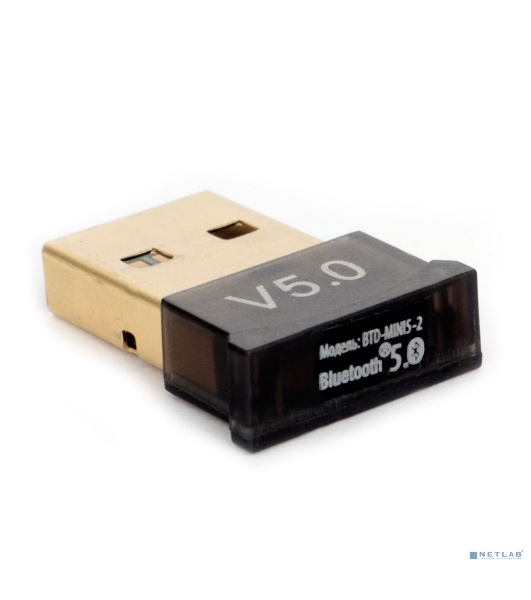 Адаптер Bluetooth Gembird, BTD-MINI5-2, ультратонкий корпус, v.5.0, 10 м, USB