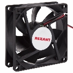 Вентилятор для корпуса Rexant RX 8025MS 24VDC черный, 80 мм, 2600 об/мин, 30 дБ, 2 pin, фото 1