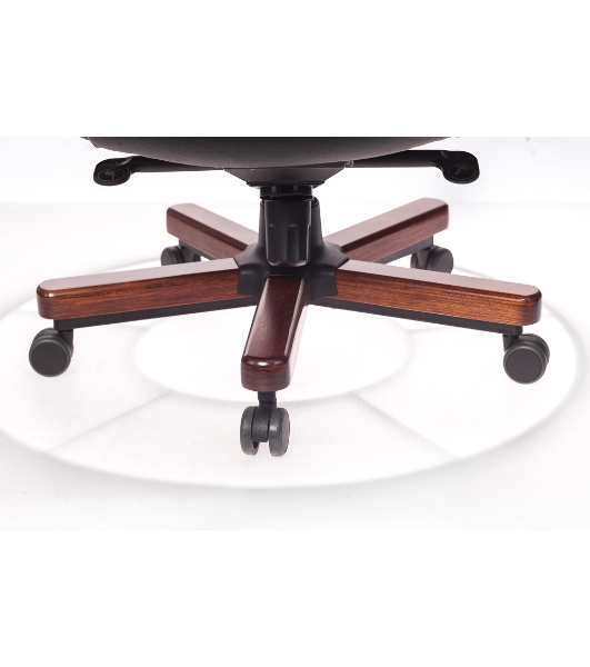 Кресло Бюрократ T-9923WALNUT/BLACK черный, кожа