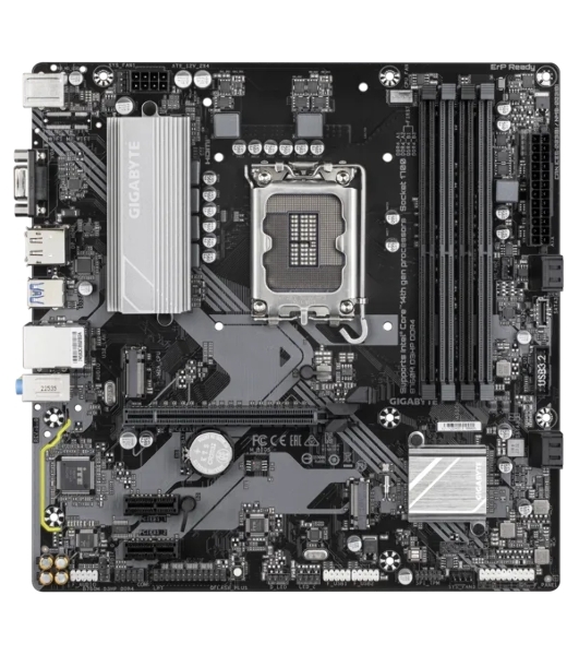 Материнская плата Gigabyte B760M D3HP DDR4, LGA 1700, Intel B760, 4xDDR4, 4xSATA, 2xM.2, 1xPCIe 4.0 x16, 2xPCIe x1, 1xHDMI, 1xVGA, 1xDP, 1x 1Gb LAN, 3xUSB-A 3.2 Gen 1, 2xUSB-A 2.0, 3x3.5 мм, 7.1, mATX