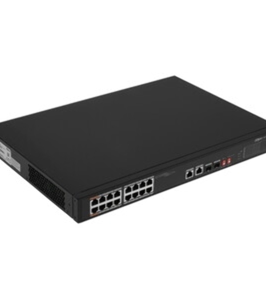 Коммутатор Dahua DH-S3218-16ET-135, 16×100 Мбит/с + 2×1 Гбит/с Combo, неуправляемый