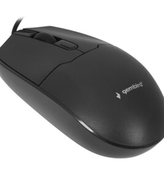 Мышь проводная Gembird MOP-430 черный, 1600 dpi, USB, кнопки - 4
