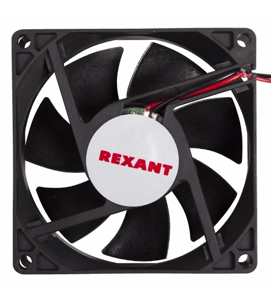 Вентилятор для корпуса Rexant RX 8025MS 24VDC черный, 80 мм, 2600 об/мин, 30 дБ, 2 pin