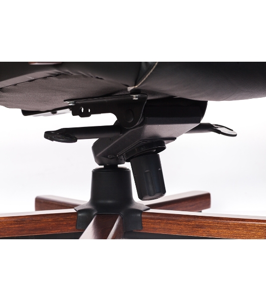 Кресло Бюрократ T-9923WALNUT/BLACK черный, кожа
