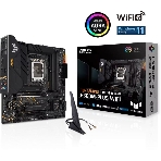 Материнская плата ASUS TUF GAMING B660M-PLUS WIFI, LGA 1700, Intel B660, 4xDDR5, 4xSATA, 2xM.2, 1xPCIe 5.0 x16, 1xPCIe 3.0 x4, 1xPCIe x1, 1xDP, 1xHDMI, 1x 2.5Gb LAN, 4xUSB-A 3.2 Gen 2, 1xUSB-A 3.2 Gen 1, 2xUSB 2.0, 1xUSB-C 3.2 Gen 2x2, 5x3.5 мм, 7.1, mATX, фото 1