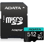 Флеш карта MICRO SDXC 512Gb W/AD. AUSDX512GUI3V30SA2-RA1 ADATA, фото4