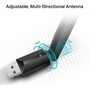 Беспроводный двухдиапазонный USB2.0 адаптер TP-Link Archer T2U Plus, 433 Мбит/с + 200 Мбит/с