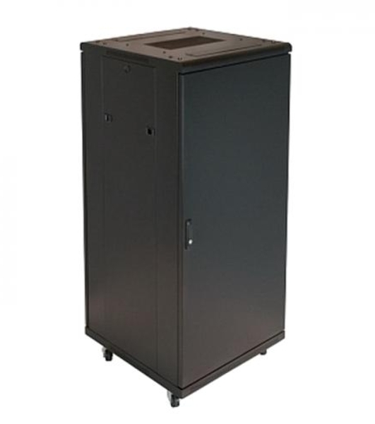 Телекоммуникационный шкаф Wize W27UR (Рэковая стойка)19”, высота 27U, габариты 1388х600х610 мм, вентиляция, колесики, макс. вес нагрузки 798 кг, сталь, черный