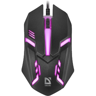 Мышь проводная Defender Cyber MB-560L черный, 1200 dpi, USB, кнопки - 3