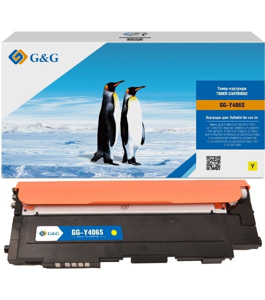 Картридж лазерный G&G GG-Y406S желтый (1000 стр.) для Samsung CLP-360/362/363/365/367/368, CLX-3300/3302/3303/3304/3305/3307