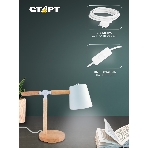 Светильник настольный СТАРТ CT83, E27, до 40Вт, 1,5м, белый, фото14