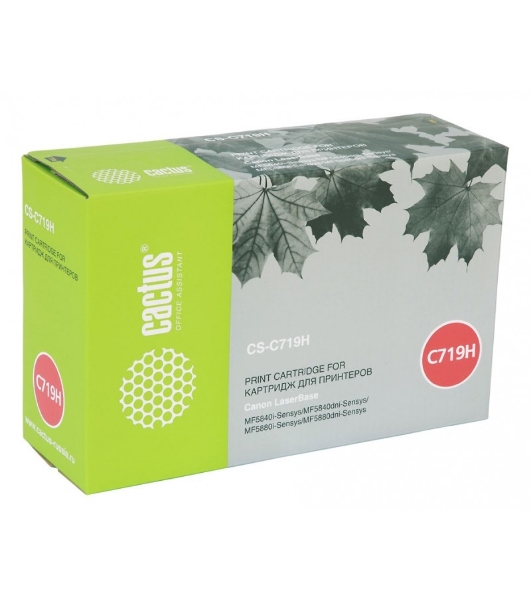 Картридж лазерный Cactus CS-C719H черный (6400 стр.) для Canon MF5840dni-Sensys/MF5880dni; LBP6300i/6650i