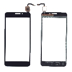 Сенсорное стекло (тачскрин) для Alcatel Idol X 6040D черное, фото3