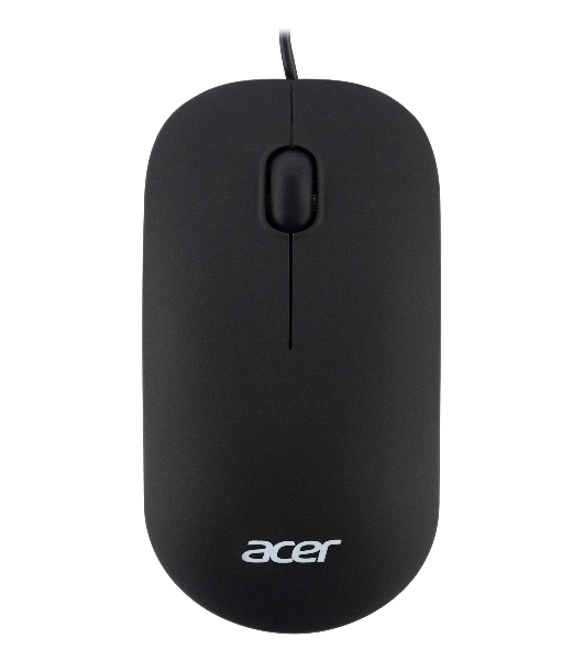 Мышь проводная Acer OMW122 черный, 1200 dpi, USB, кнопки - 3