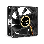 Вентилятор для корпуса ExeGate EX08025B3P черный, 80 мм, 2000 об/мин, 19 дБ, 3 pin, фото 1