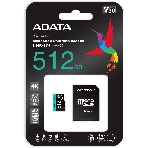 Флеш карта MICRO SDXC 512Gb W/AD. AUSDX512GUI3V30SA2-RA1 ADATA, фото2