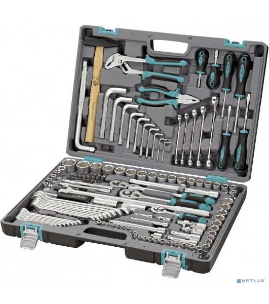 Набор инструментов Stels 141071/2'' 3/8'' 1/4'' CrV пластиковый кейс 142 предм.