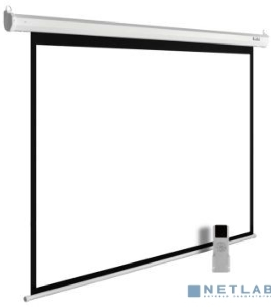 Экран Cactus 197x200см MotoExpert CS-PSME-200x200-WT 1:1 настенно-потолочный рулонный белый (моторизованный привод)