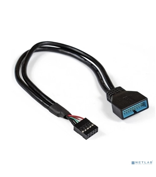 Кабель-переходник USB 2.0-USB 3.0 ExeGate EX-CC-U3U2-0.15 (9pin(F)/19pin(M), 0,15м)