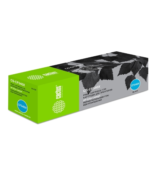 Картридж лазерный Cactus CS-CF540X черный (3200 стр.) для HP LJ M254dw/M280nw/M281fdn