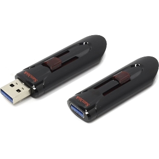 Флешка USB Sandisk CZ600 Cruzer Glide (SDCZ600-128G-G35), 128Gb, USB 3.0, R/W 100/20, черный