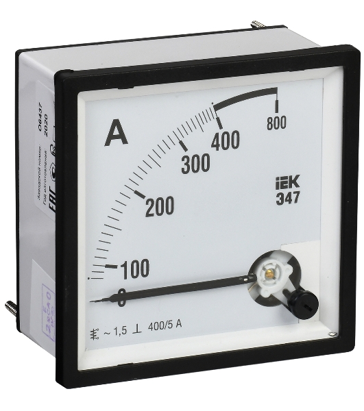 Амперметр Э47 72х72мм 400/5А кл. точн. 1.5 IEK IPA10-6-0400-E